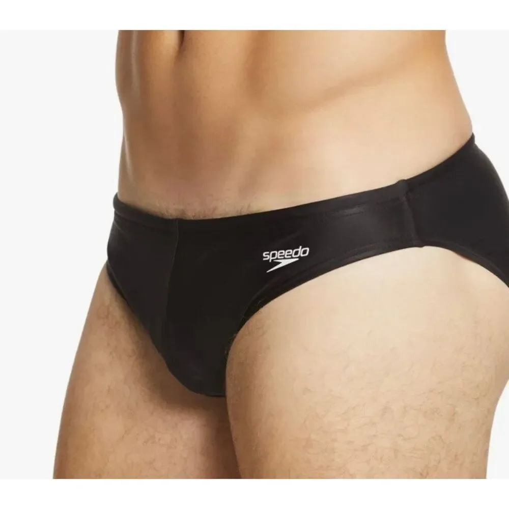 Speedo NWT MENS Solar 1 Inch Swim Brief chlorine resistant UPF 50+ Sz 30